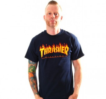 Triko Thrasher Flame Navy blue