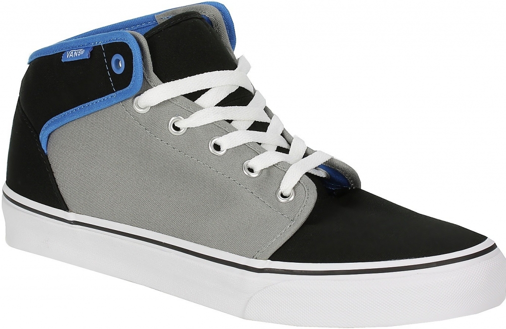 Vans 106 Mid Black Gray Brilliant Blue Totalboardshop