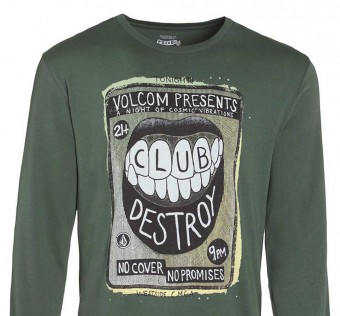 Pánské tričko Volcom Pencil Long Sleeve- Jungle Green 