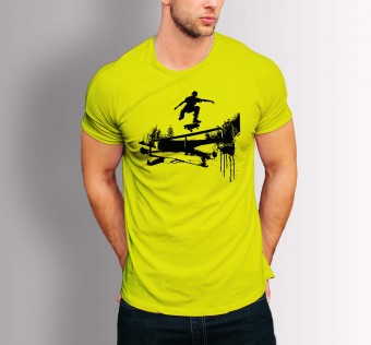 Tričko Kapybara wear - Skate siluete yellow