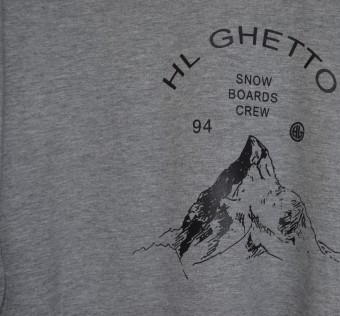 Tričko HL Ghetto - Snb crew grey melange