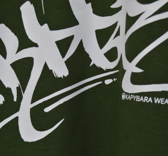 Tričko Kapybara wear - Teg bottle green/white