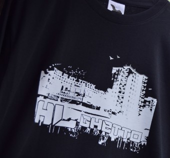 Tričko HL Ghetto - HL City black/white