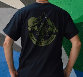 Tričko Nature Gang - black/army