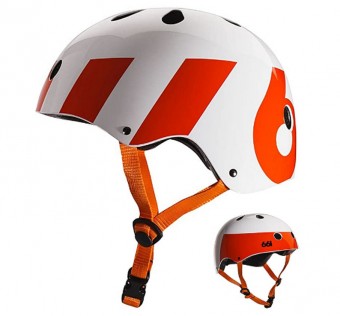 Skate helma 661 DIRT LID - WHITE ORANGE 