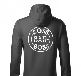 Mikina Boss Bar - ocelově šedá 