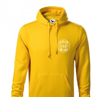 Mikina Boss Bar - yellow (white print)  