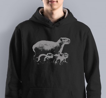 Mikina Kapybara – Family black hood