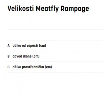 Bike rukavice Meatfly Rampage, Rampage