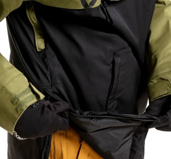 Pánská SNB & SKI bunda Meatfly Slinger Premium, Green Leaves/Black