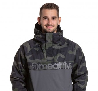 Pánská SNB & SKI bunda Meatfly Slinger Premium, Rampage Camo/Dark Grey