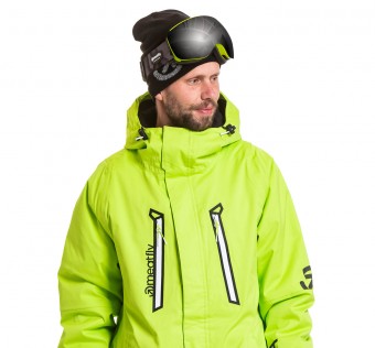 Pánská SNB & SKI bunda Meatfly Dodge Premium, Lime