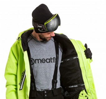 Pánská SNB & SKI bunda Meatfly Dodge Premium, Lime