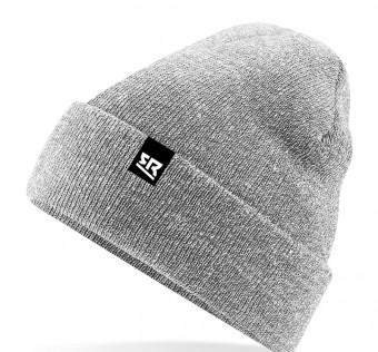 FR LABEL BEANIE HEATHER GREY