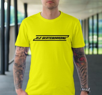 Tričko ZLE skateboarding (yellow/black)