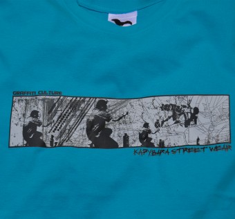 Dětské tričko Kapybara wear – Graffiti Culture (tyrkys)