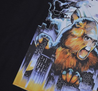 Tričko Kapybara wear - Godzila (black)